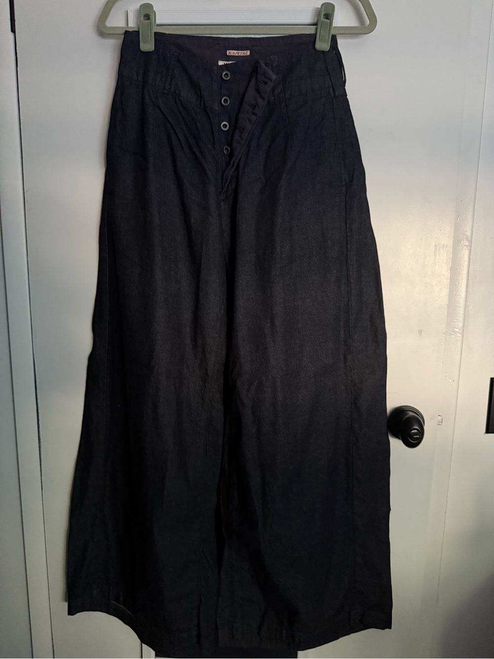 Kapital Japanese Wide-Leg Jeans with Button Fly Size 1